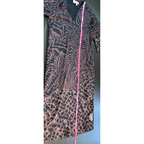 Black Label by Chico's XS Animal Print Dress Black Wedding Guest Church Mob Wife - Picture 11 of 13